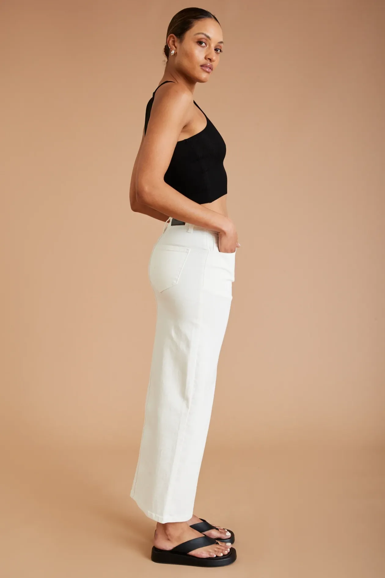 AF Denim Skirt (White)