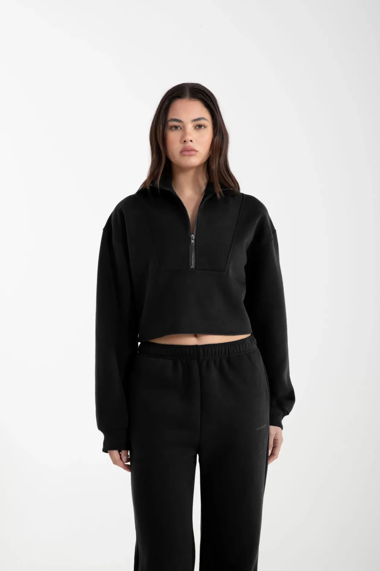 Arlo 1/2 Crop Sweater (Black)