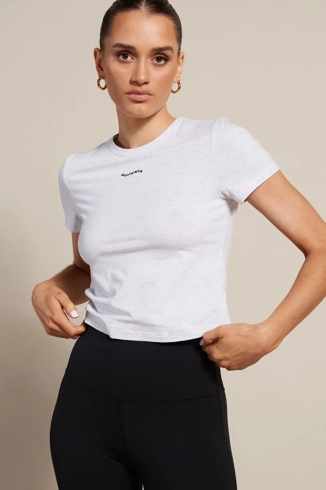 Baby Tee (White Marle)