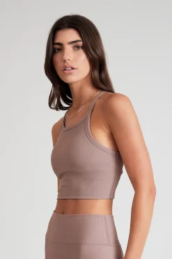 EcoRib Strap Racer Crop