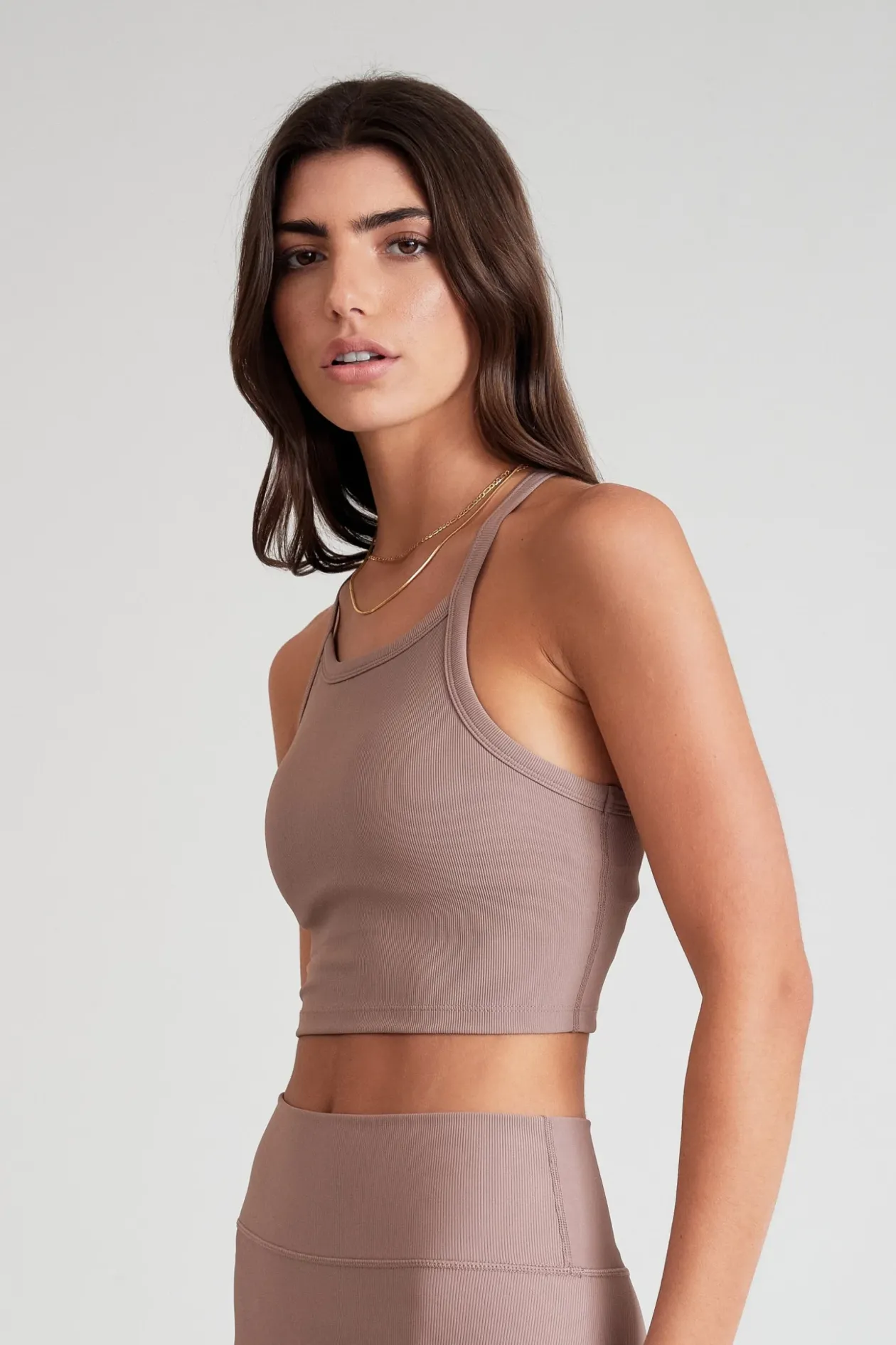 EcoRib Strap Racer Crop