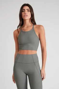 EcoRib Strap Racer Crop