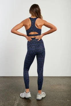 Oversized Cheetah Mid Racer Sports Bra