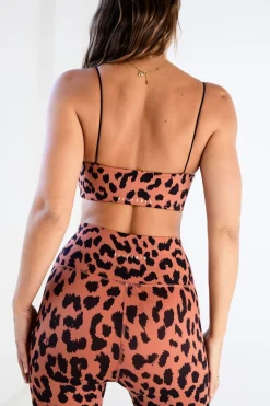 Oversized Cheetah Square Neck Sports Bra