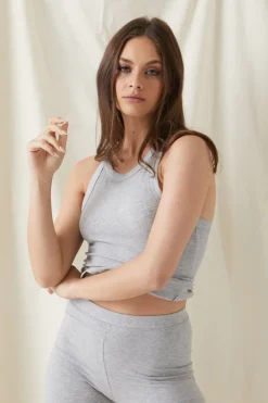 Rib Cotton V Back Tank